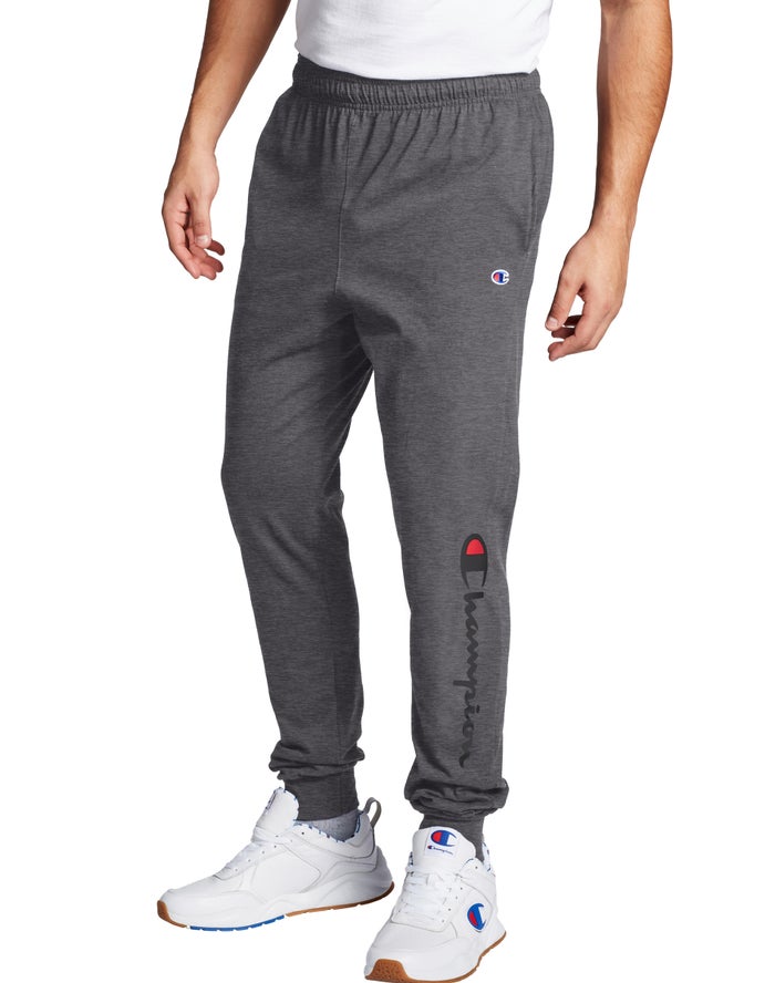 Champion Joggingbroek Heren - DonkerGrijs - Classic Jersey Script Logo ( 018397-QVA )